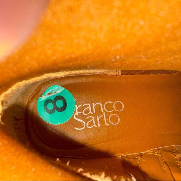 Franco Sarto Women’s Brown Leather Ankle Boots with side zipper - size 8 - Picture 4 of 6